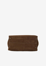 Tod's Medium Suede Leather Tote Bag Brown XBWAPAF9300-XBL-246F
