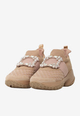 Roger Vivier Viv' Run Sneakers with Crystal-Buckle Beige RVW50645830-VRA0-AHA