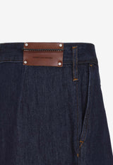 Pamplona Wide-Leg Washed Jeans