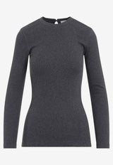 Long-Sleeved Ribbed T-shirt