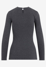 Long-Sleeved Ribbed T-shirt
