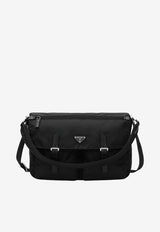 Prada Triangle Logo Re-Nylon Crossbody Bag Black 2VD072DMO2C26/T_PRADA-F0002