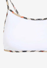 Starla Check-Trimmed Bikini Top