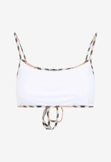 Starla Check-Trimmed Bikini Top