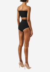 Wolford Seamless Tube Cropped Top Black 57202_7005