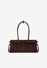 Prada Medium Bonnie Suede Shoulder Bag Brown 1BA426MOM2C4S/T_PRADA-F0003