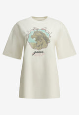 GANNI Qixi Oversized Printed T-shirt White A1050222135_67dc1a65-3d8a-4eb1-b0dc-195f6028038e