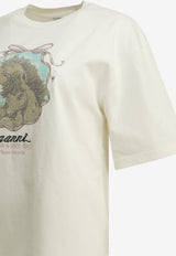 GANNI Qixi Oversized Printed T-shirt White A1050222135_67dc1a65-3d8a-4eb1-b0dc-195f6028038e