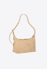 Miu Miu Spirit Suede Shoulder Bag Beige 5BC217VOOO2CSS_F0379