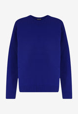 Tom Ford Cashmere-Blend Sweater Royal Blue KCL092YMW167UBV_Royalblue_70013839