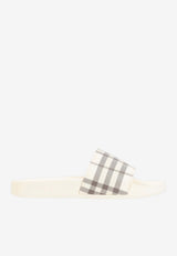Furley Check Print Rubber Slides