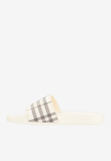 Furley Check Print Rubber Slides