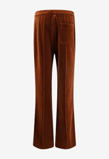 Tom Ford Velvet Straight-Leg Pants Brown PAJ180JEX154EAO_HAZELNUT_70014353