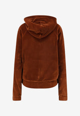 Tom Ford TF Zip-Up Velvet Hoodie Brown FLJ072JEX154EAO_HAZELNUT_70014464