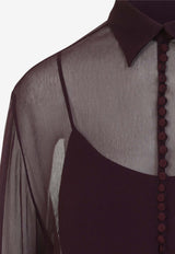 Semi-Sheer Silk Shirt