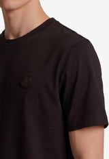 Moncler Leather Logo Patch T-shirt Black L20918C00043-8390T-999