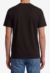 Moncler Leather Logo Patch T-shirt Black L20918C00043-8390T-999