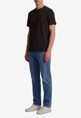 Moncler Leather Logo Patch T-shirt Black L20918C00043-8390T-999