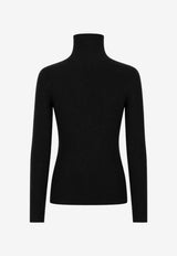 P.A.R.O.S.H Wool High-Neck Sweater Black D512552XLONG_013