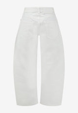 Alaïa Rodeo Curved-Leg Pants White AA9P1406D027D000_BLANC_70281649
