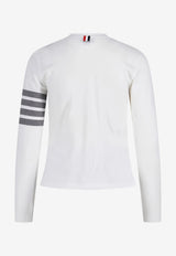 Thom Browne 4-bar Stripes Long-Sleeved T-shirt White FJS103G07862_100