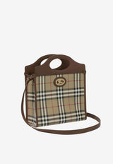 Burberry Small Pocket Check Handbag Beige 8128442_2ad83f57-63ab-4a3c-b05b-d332a1244b37