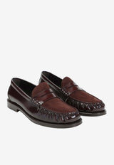 Brushed Leather Penny Loafers