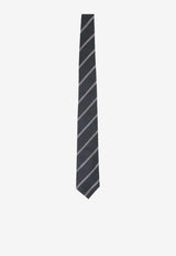 Diagonal Stripe Silk Tie