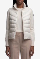 Moncler Padded Longue Saison Wool Zip Cardigan White L20939B00024-M1131-030