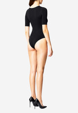 Wolford Bahamas Fitted Bodysuit Top Navy 75089_5452