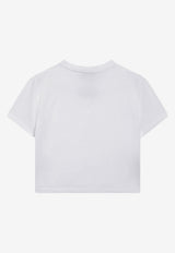 Miu Miu Logo Patch Slim T-shirt White MJNA45OOO6398/T_MIU-F0009