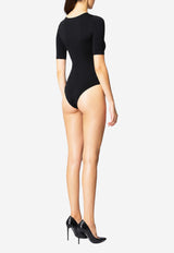 Wolford Bahamas Fitted Bodysuit Top Black 75089_7005