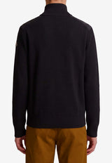 Moncler Padded Zip-Up Wool Cardigan Black L20919B50700-A9341-999