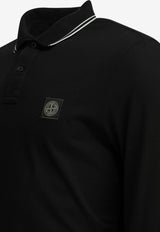 Stone Island Logo Patch Long-Sleeved Polo T-shirt Black L2S152200012S0018V0029_d3a81283-c6f6-4f84-adc0-95ad2958dec2
