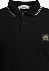 Stone Island Logo Patch Long-Sleeved Polo T-shirt Black L2S152200012S0018V0029_d3a81283-c6f6-4f84-adc0-95ad2958dec2