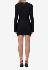 The Attico Fringe-Effect Mini Dress Black 261WCA00525-097AA-100