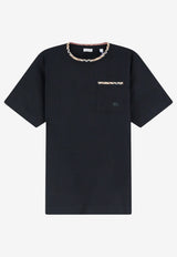 Burberry Check-Trimmed EKD T-shirt Black 8127628A1189_BLACK_70013690
