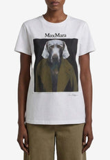 Max Mara Graphic Print T-shirt White 2621946071600-10152F-010