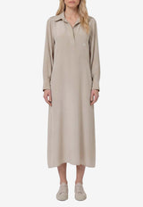 Max Mara Gambero Midi Polo Dress Gray 2621226081600-10175-007