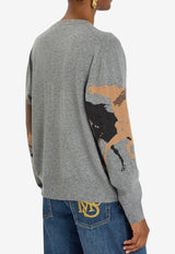 Stella McCartney Racing Horses Wool Sweater Gray 6K12573S2666_1262