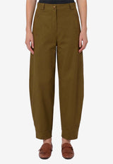 Max Mara Adorni Barrel-Leg Pants Green 2621136111600-10302-017