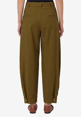 Max Mara Adorni Barrel-Leg Pants Green 2621136111600-10302-017