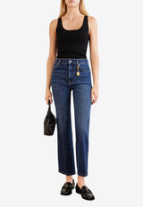 Stella McCartney Cropped Kick Jeans Blue 6D05083SQH73_4024