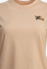 Burberry Embroidered EKD T-shirt Pink 8127957_002ddbf0-b453-40ea-a6a9-eeddd6d4d34c