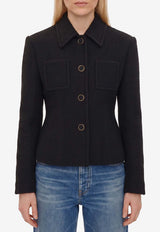 Chloé Wool Bouclé Jacket Black CH26AVE08060--001