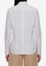Max Mara Knut Poplin Shirt White 2621116041600-10443-001