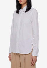 Max Mara Knut Poplin Shirt White 2621116041600-10443-001
