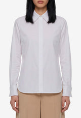 Max Mara Knut Poplin Shirt White 2621116041600-10443-001