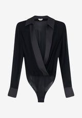 Elisabetta Franchi V-neck Bodysuit Top Black CB00866E2110_Black_70281208