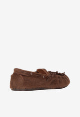 P.A.R.O.S.H Suede Leather Loafers Brown D070283POKSHOE_008